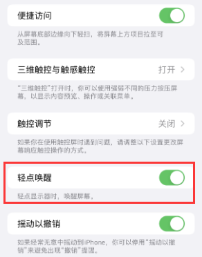 乐东苹果授权维修站分享iPhone轻点无法唤醒怎么办