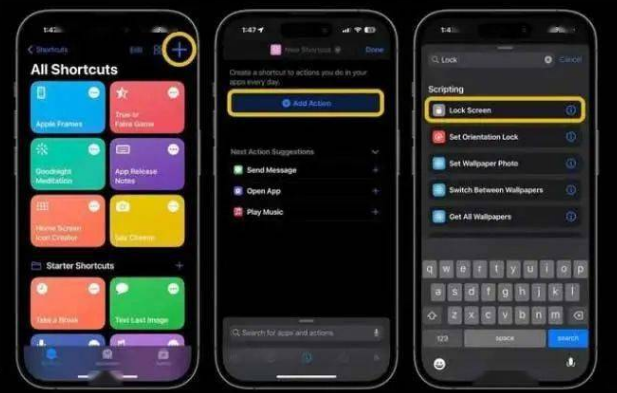 乐东苹果14锁屏维修店分享iPhone14升级iOS16.4后如何创建锁屏快捷方式 
