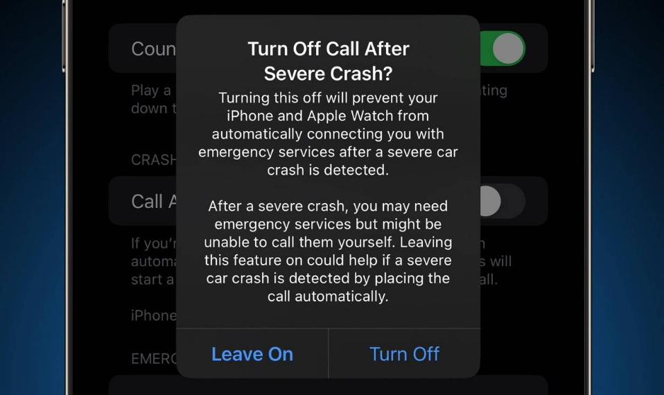 乐东苹果14维修分享 iPhone 14 和 Apple Watch 上关闭崩溃检测 