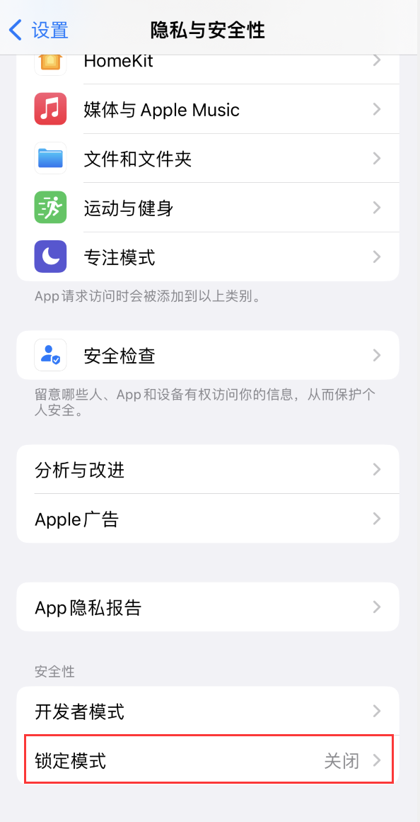 乐东苹果手机维修分享iOS 16 “锁定模式”是什么 