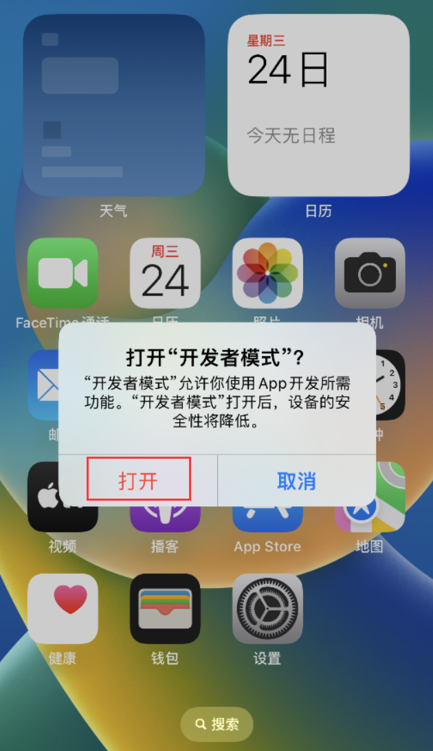 乐东苹果手机维修分享如何打开开发者模式 