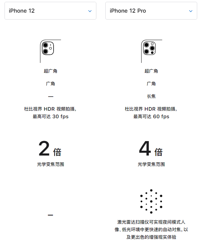 乐东苹果手机维修分享苹果 iPhone 12 与 iPhone 12 Pro 选哪款 